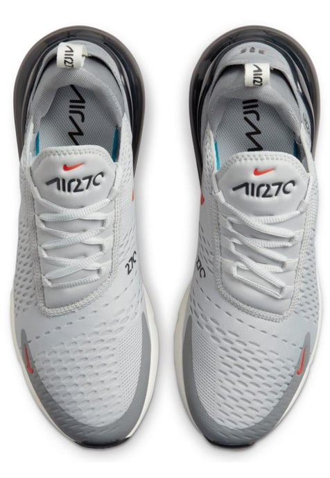 Nike Air Max 270 Turnschuhe, Grau Nebel / Team Orange Segel - Image 5