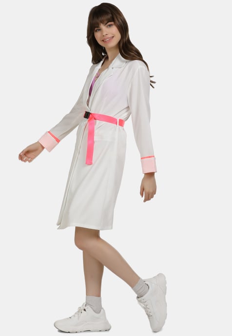 Mymo Kaminsims Damen weiss neonpink - Image 3