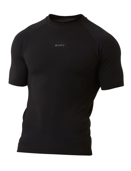 Björn Borg - Mens Short Sleeve Seamless Running T-Shirt - Schwarz - Image 1