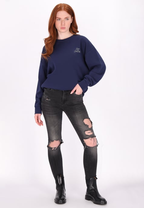 Dreimaster Sweatshirt Damen Marine - Image 2