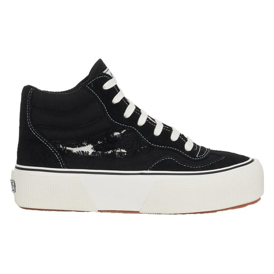 Superga - Damen Sneaker "3141 Revolley Swallowtail", Zerrissen (Schwarz/Weiß Avorio) - Image 1