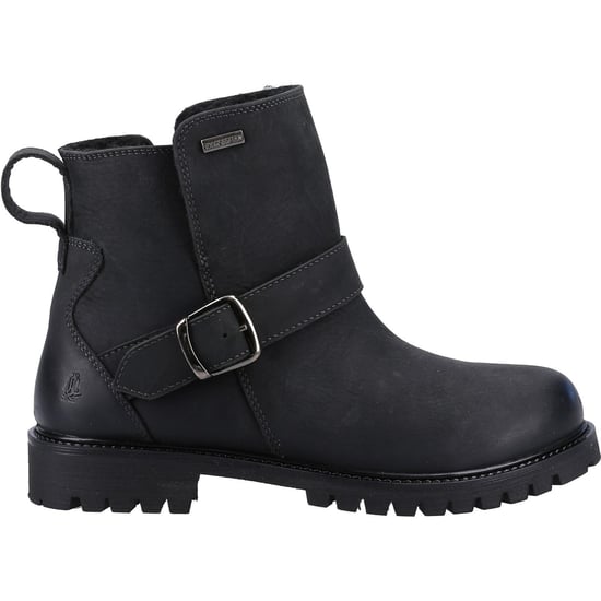 Hush Puppies Wakely Leder Damen Schwarz Stiefel - Image 4