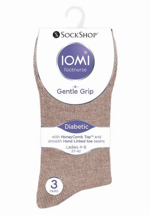 Damen 6er Pack nicht elastische Diabetikersocken mit handgekettelten Zehennähten - Image 2