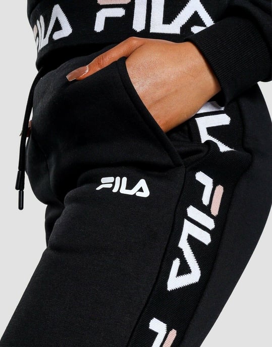 Fila Womens Jacquared Pnl Pnt Jogger Schwarz - Image 2