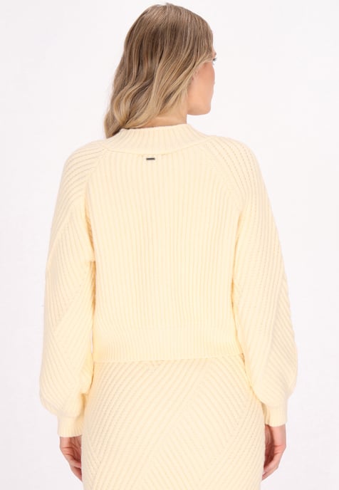 Dreimaster Cardigan Damen Wollweiss - Image 4
