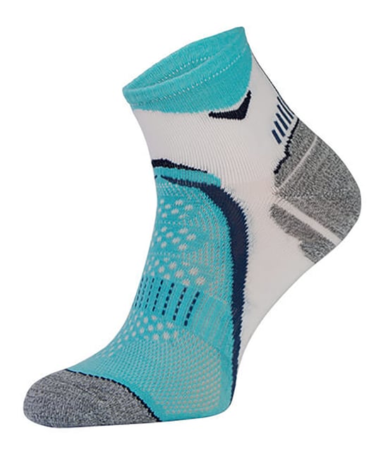 COMODO - Unisex Chaussettes Basses Running Argentees courtes Antibacteriennes - Blanc Bleu - Image 1