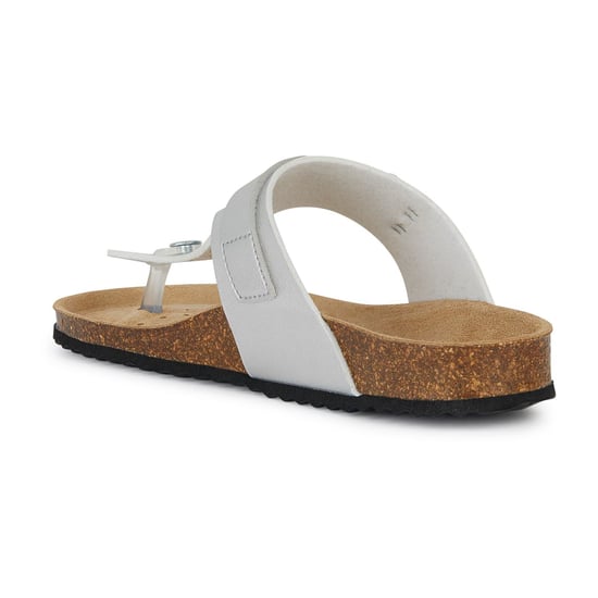 Geox D Brionia Metall Synthetik Polyurethan Damen Silber Sandalen - Image 6