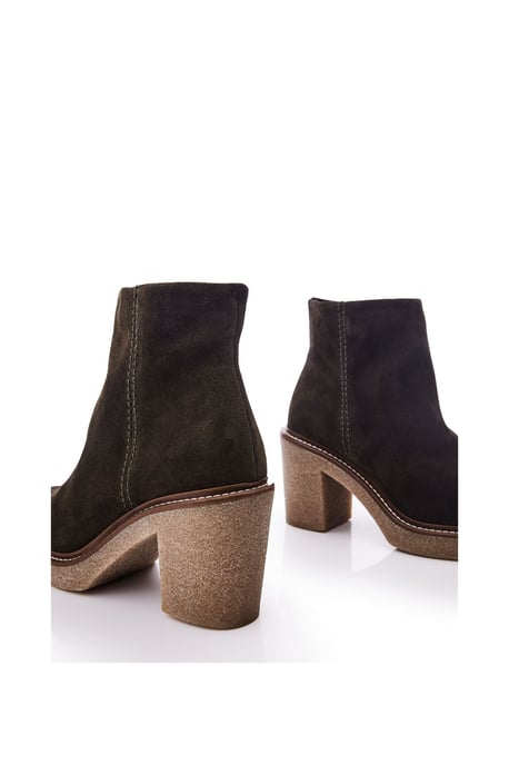 'Sh Casero' Olive Suede Ankle Boot