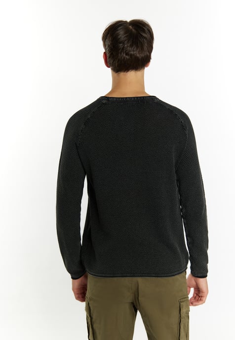 Mo Strick Pullover Herren Schwarz - Image 4
