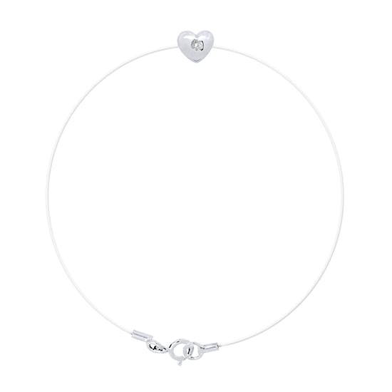 DIADEMA - Bracelet - Transparent Nylon - Heart - Real Diamond