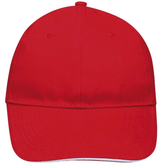 SOLS Unisex Buffalo 6 Panel Baseball Cap (Red/White)