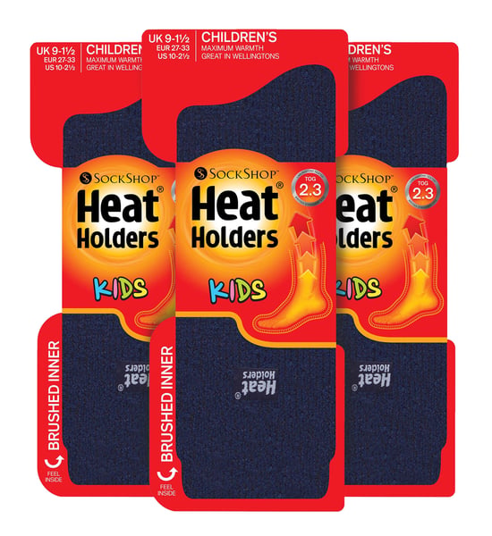 Kinder Thermosocken für den Winter | 3 Paar Mutlipack | Wärmehalter | Kniestrümpfe | Gummistiefel | Wandern - Indigoblau - Image 2