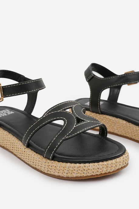 Wheres That From Womens 'Julia' Flatform Sandal With Stylish Cut Strap Detail
