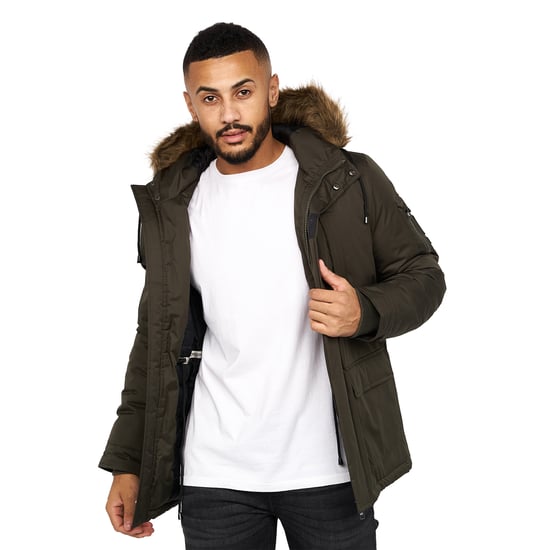 Crosshatch - "Parkmoore" Parka für Herren (Dunkel-Olive) - Image 3