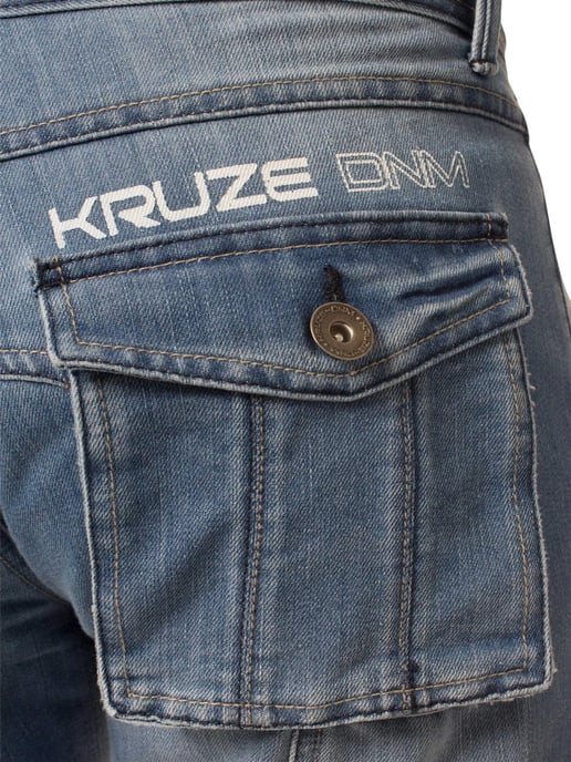 Kruze | Mens Cargo Combat Jeans - Hellblau - Image 5