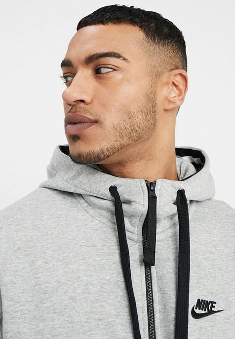 Nike Air Herren Zip durch Trainingsanzug Set voll in grau - Image 4