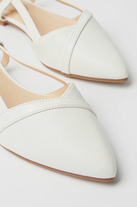 Bonita Slingback Mix Material Flat Point Shoes