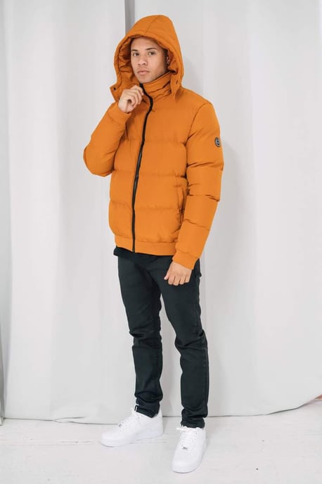 COVENT NYLON PUFFER JACKET - ORANGE