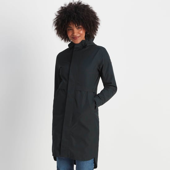 Saunter Womens Long Waterproof Jacket Black - Image 1