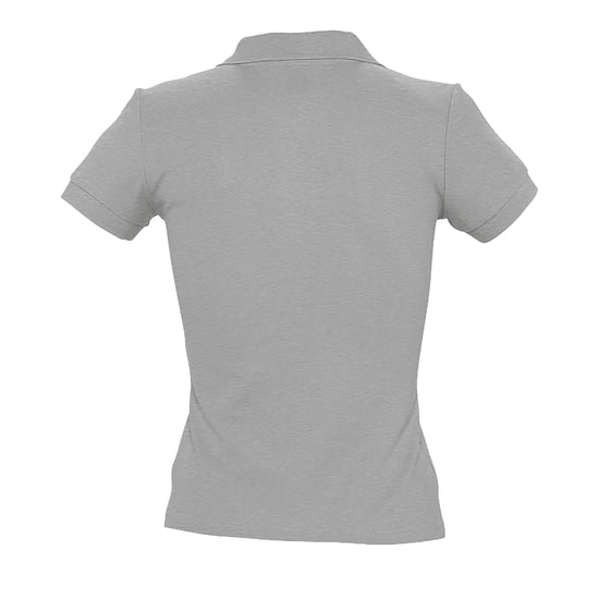 SOLS Womens/Ladies People Pique Kurzarm-Poloshirt aus Baumwolle (Grau meliert) - Image 3