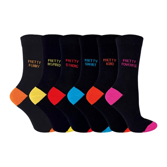 Pretty Womens 6 Paar Socken Pack glücklich bunte Art lustige Socken - Image 1