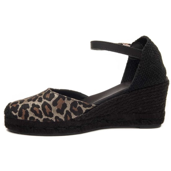 Confortable wedge sandal Leindia in Black