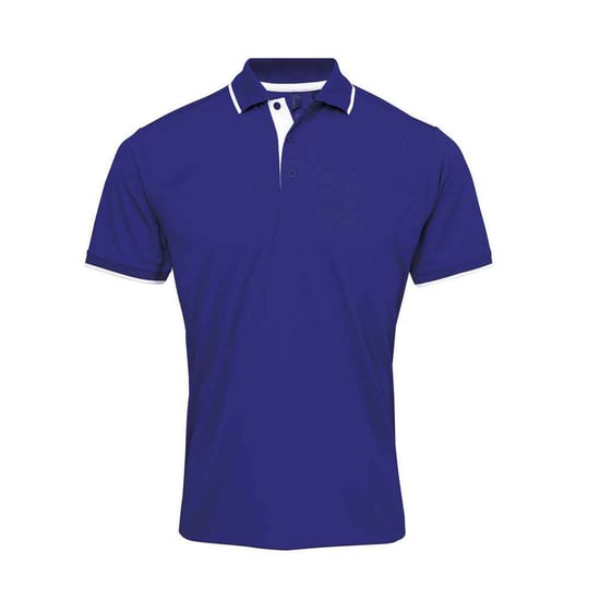 Premier - "Coolchecker" Poloshirt für Herren (Königsblau/Weiß) - Image 1