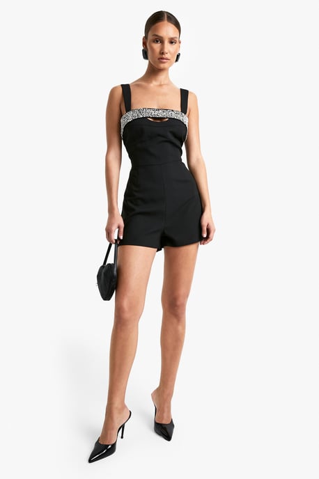 Diamante Hand Embellished Playsuit