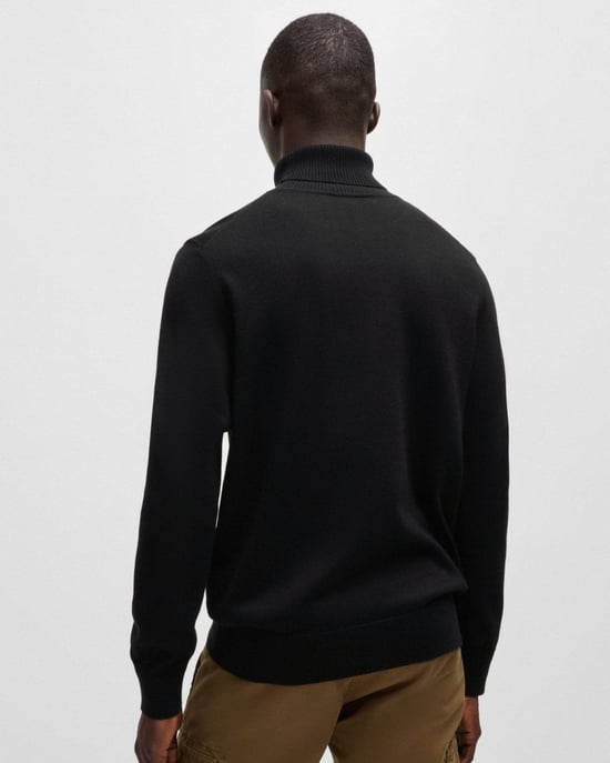 BOSS Orange Akiro Mens Funnel Neck Jumper - Image 4
