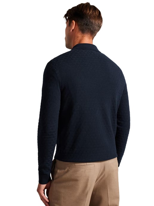 Ted Baker | Mens Long Sleeve Knitted Polo Shirt - Morar