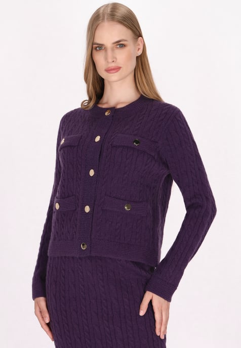 Dreimaster Cardigan Damen Lila - Image 3