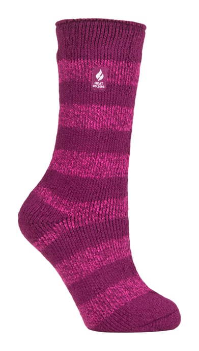 Wärmehalter - Damen Thermosocken für den Winter | Outdoor & Indoor Socken | Kuschelig & Flauschig | Geschenke für Frauen - Deep Fuchsia / Berry (Tuscuny) - Image 1