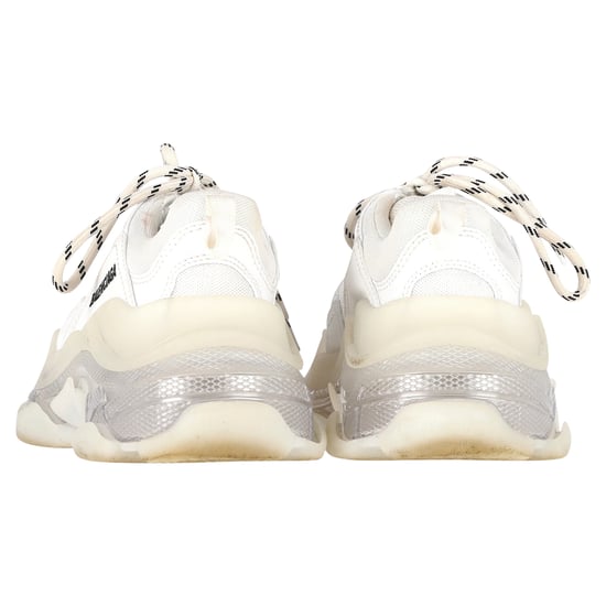 Balenciaga Clear Sole Triple S Sneakers aus weißem Polyester - Image 4
