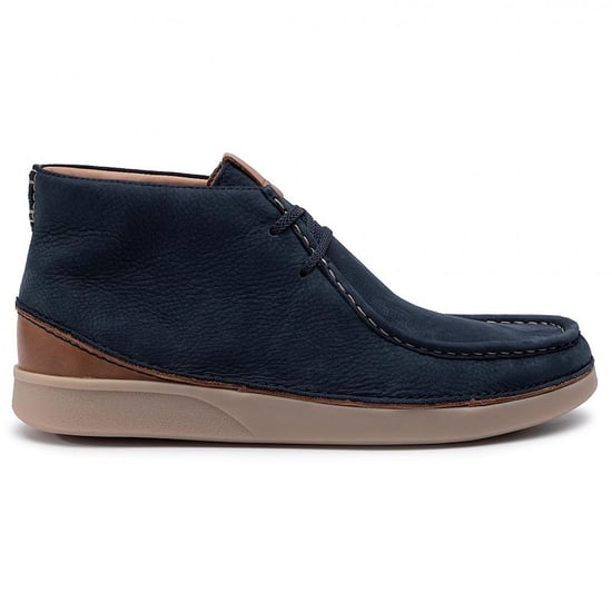 Clarks Oakland Mid Mens Blue Boots