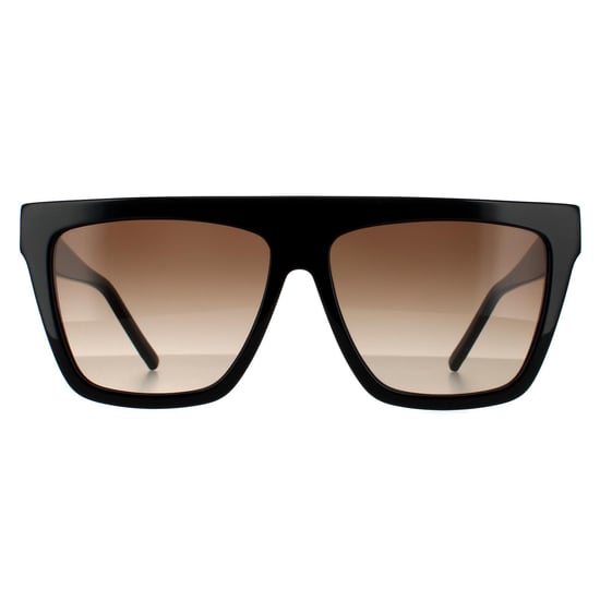 Hugo Boss Square Womens Shiny Black Brown Gradient Sonnenbrille - Image 1
