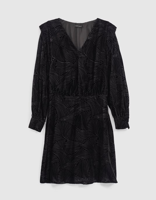 Long Sleeve Velvet Dress