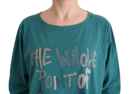 Blauer Baumwoll-Pullover mit Rundhalsausschnitt - Image 4