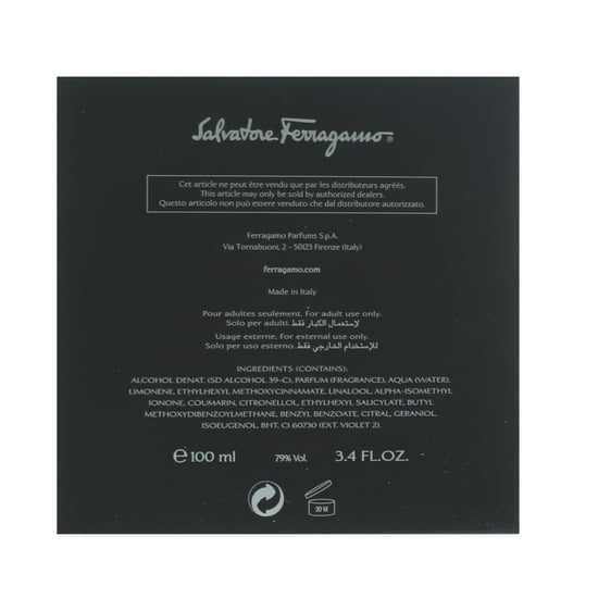 Salvatore Ferragamo - F by Ferragamo Black Eau de Toilette 100ml Spray For Him - Image 2