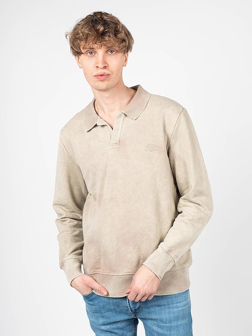 Guess Sweatshirt Polo-Kragen Herren Beige - Image 6