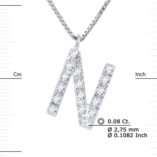 DIADEMA - Necklace with Diamonds - N - White Gold