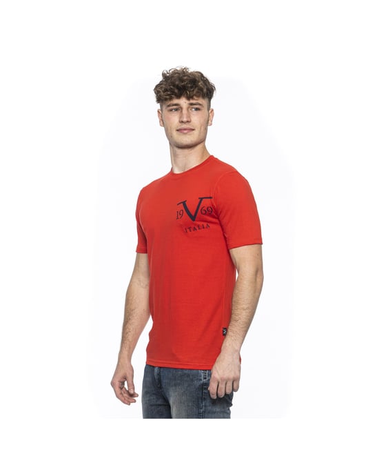 19V69 Italia Mens T-Shirt Red Mike Red