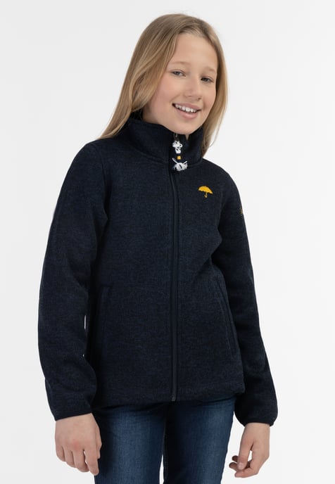 Schmuddelwedda Strickfleecejacke Mädchen (Kids) Meeresmelange - Image 3