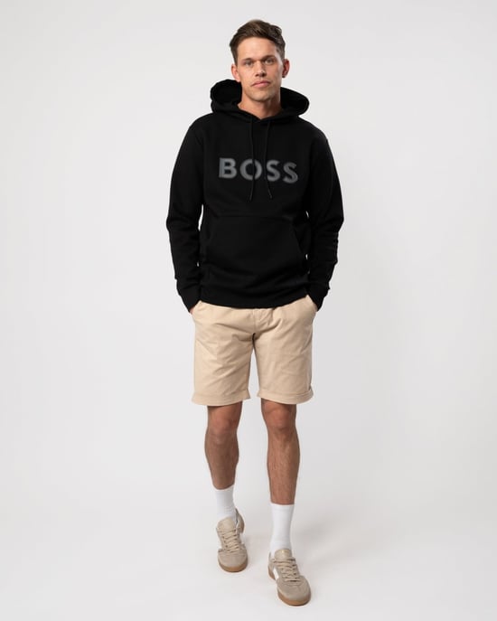 BOSS Green Soody 1 Mens Pullover Hoodie with Logo Print - Image 3