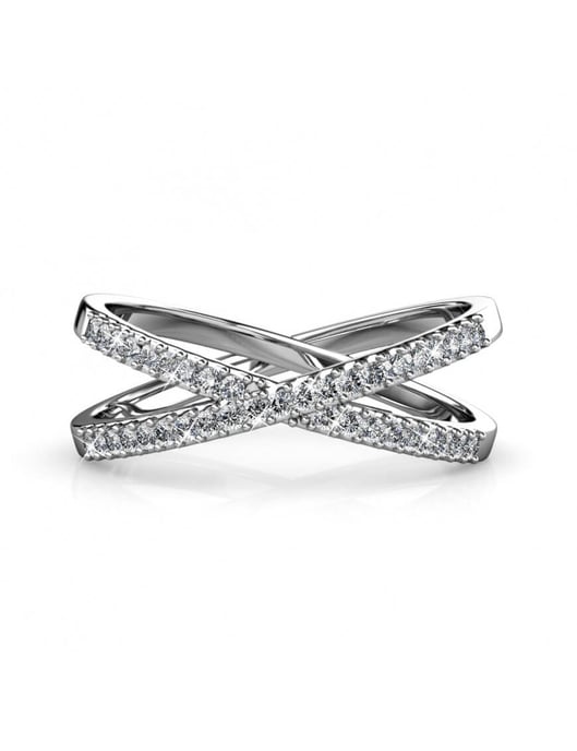 X Ring - Silber und Kristall - Image 1