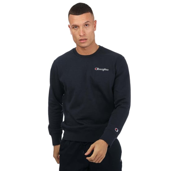 Sweat col rond petit logo script Champion Pour Homme en Bleu Marine - Image 1