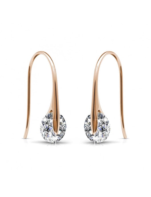 Edle Ohrringe - Rose Gold und Kristall - Image 3
