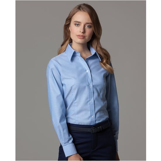 Russell Collection - Langärmelige Bluse - Damen (Hellblau) - Image 3