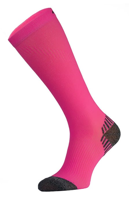 COMODO - 1 Paire Chaussettes Genou Sport Running Contention Homme Femme - Rose Néon - Image 1