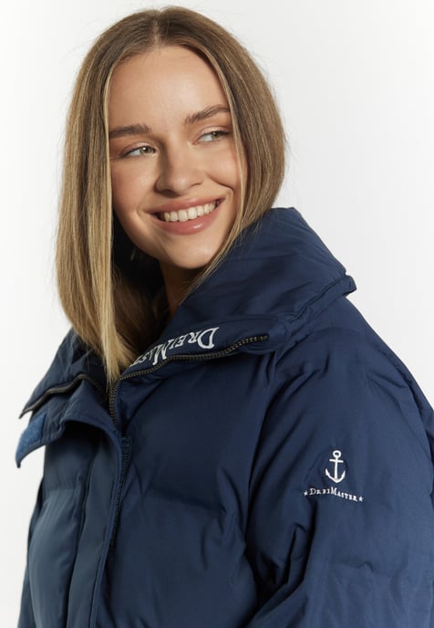 Dreimaster Wintermantel mit Wattierung Damen Marine - Image 5