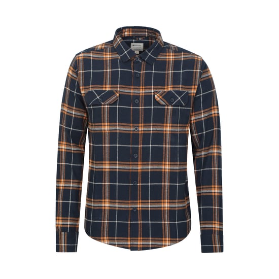 Mountain Warehouse Mens Trace Flannel Long-Sleeved Shirt (Bright Blue)